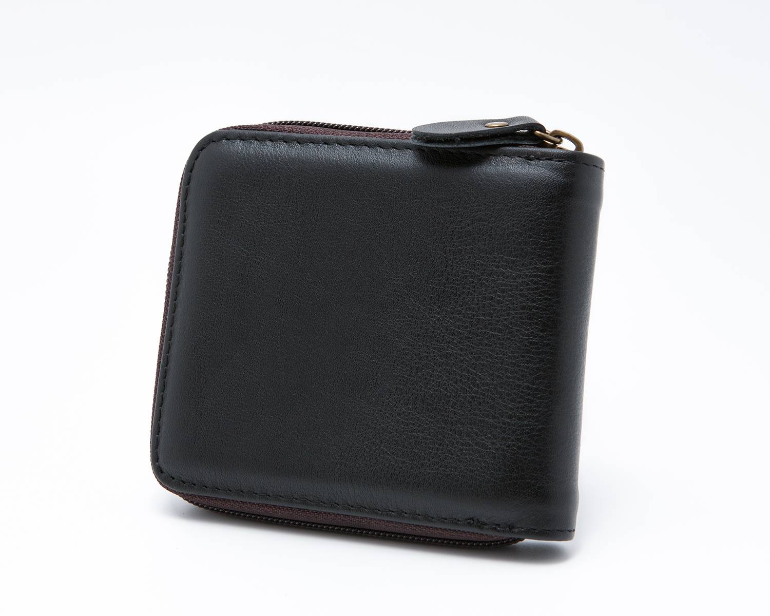 POLOMANN Genuine Cowhide Leather BiFold Zip Wallet 1003 Series Design C